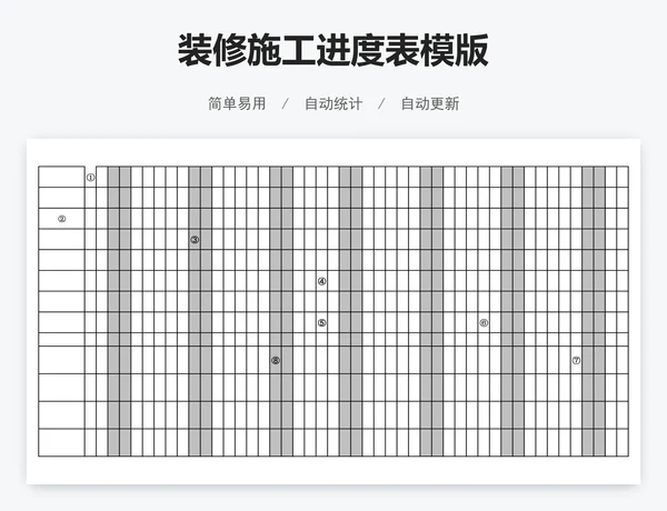 装修施工进度表模版