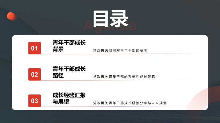 干部成长分享PPT模板