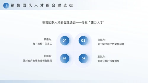 蓝色励志风销售团队建设与管理PPT模板