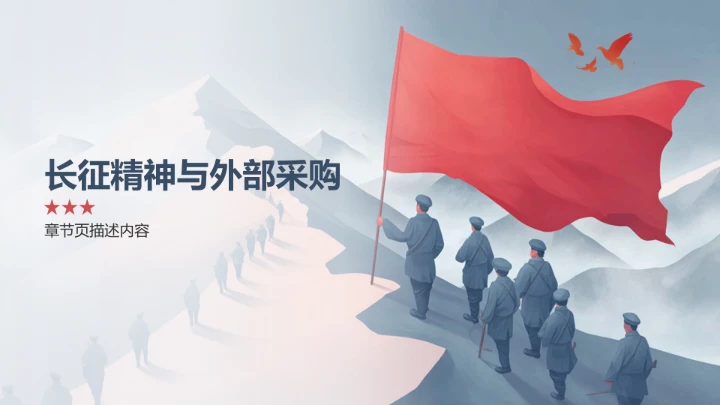 弘扬长征精神PPT模板
