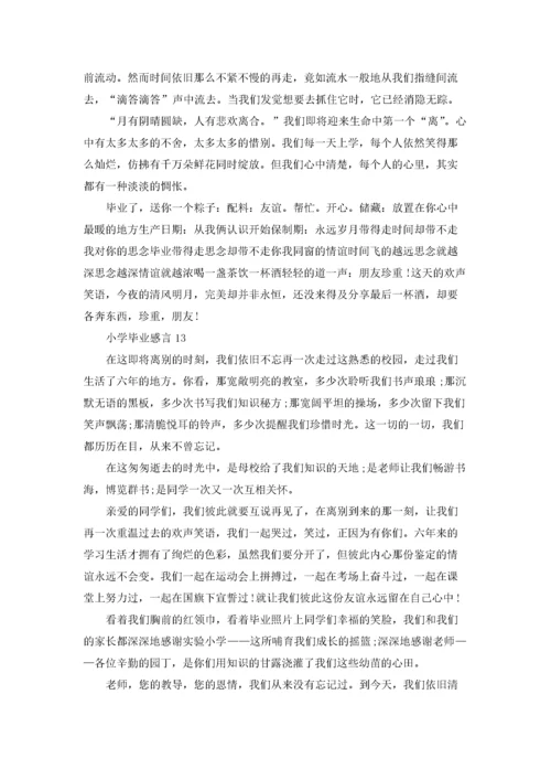 小学毕业感言.docx