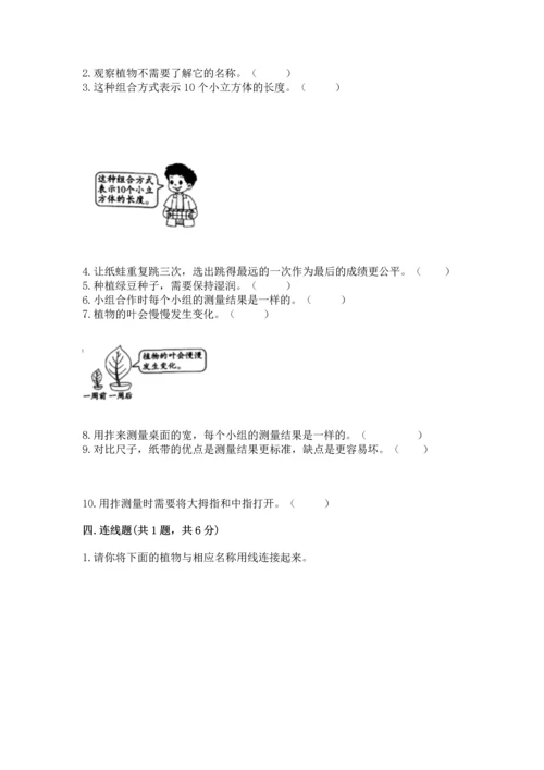 教科版科学一年级上册期末测试卷（培优）.docx
