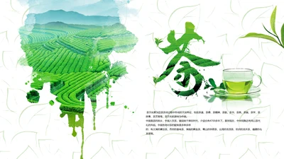 清新茶之韵绿茶红茶叶茶厂茶文化茶道PPT