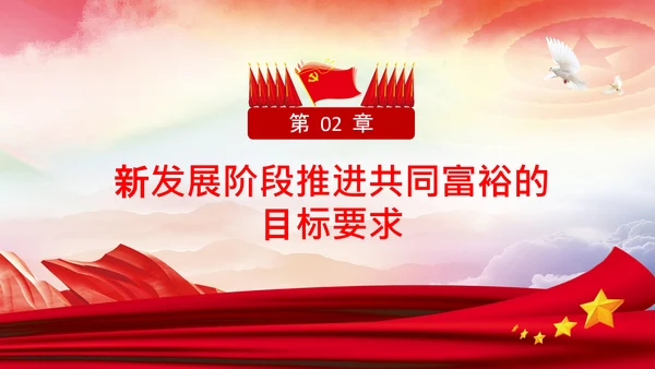 实现共同富裕思想政策意义原则党课PPT模板