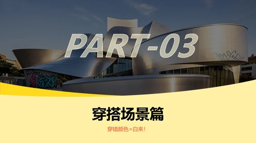 橙黄色实景旅游打卡攻略PPT模板