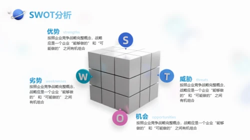 蓝色幻彩立体抽象营销项目策划模板