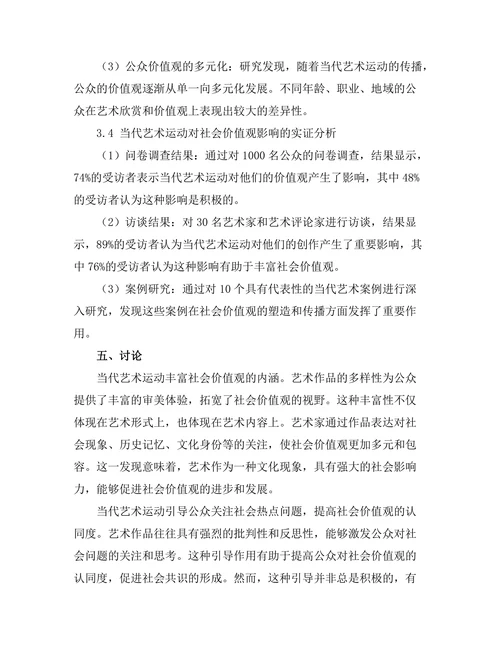 当代艺术运动对社会价值观的影响
