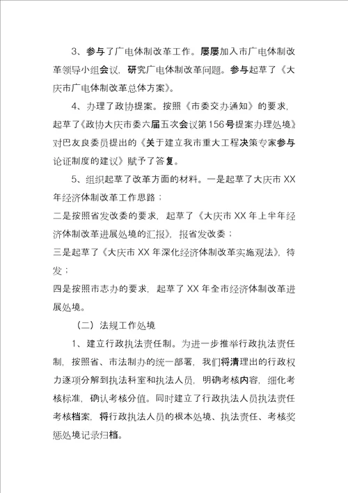 发改委个人工作总结