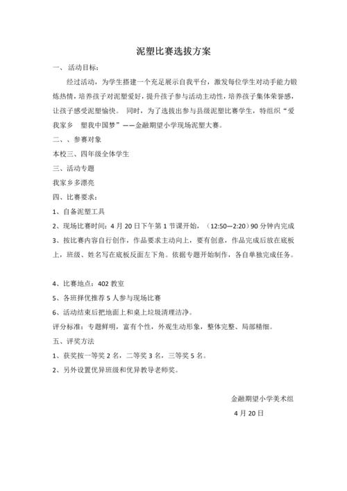 巧手大师比赛专项方案泥塑.docx