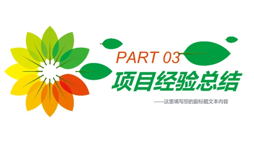 多彩叶子2019工作总结述职报告PPT模板