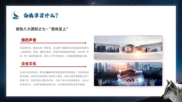 蓝色简约商务风如何打造狼性团队企业培训PPT模板团队建设