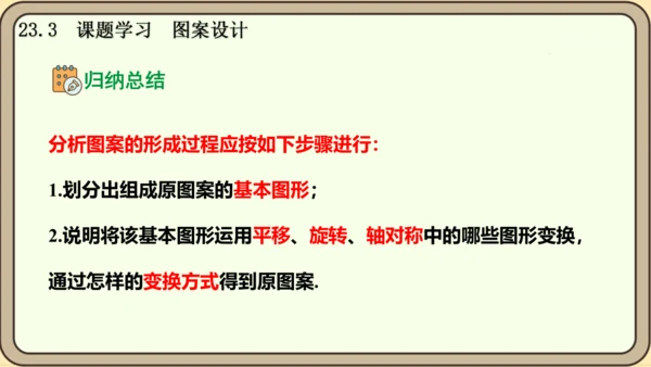 人教版数学九年级上册23.3  课题学习  图案设计课件课件（共22张PPT）