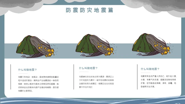 洪水泥石流自然灾害安全教育通用PPT模板