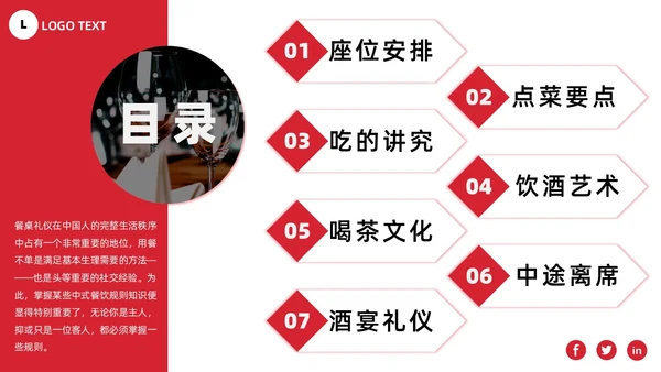 深色简约酒桌文化礼仪ppt礼仪培训