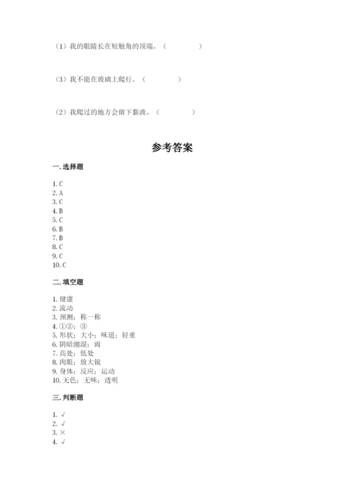 教科版一年级下册科学期末测试卷含答案解析.docx