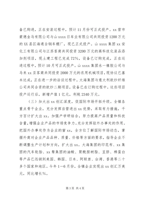 乡镇某年上半年工作总结和下半年工作安排.docx