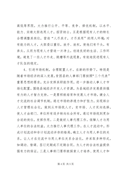 贫困县用好现有人才促进经济发展的几点思考学习心得.docx