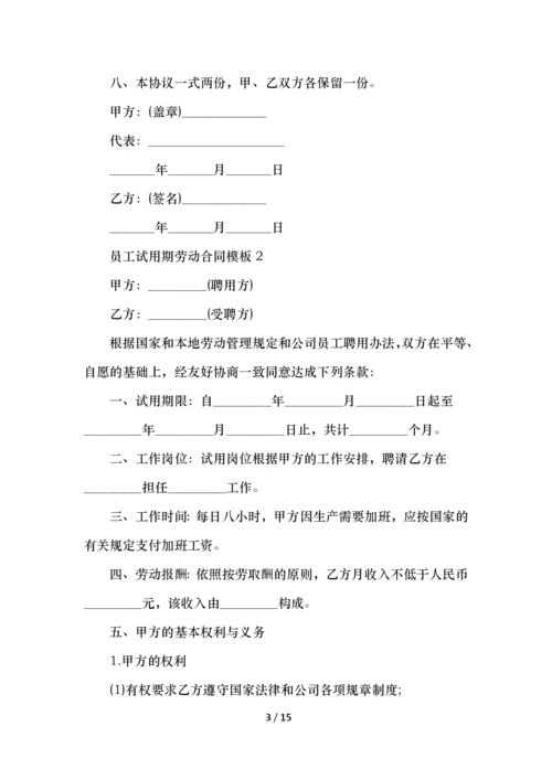 员工试用期劳动合同模板.docx