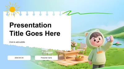 绿色3D风旅行计划通用PPT主题