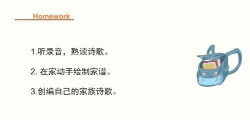 Unit 2 Different families Part C Family Poem  课件(共