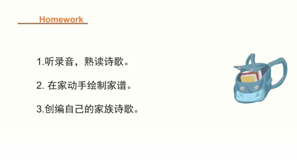 Unit 2 Different families Part C Family Poem  课件(共