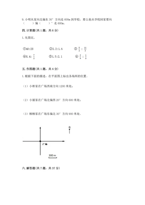 人教版六年级上册数学期末测试卷附答案【基础题】.docx