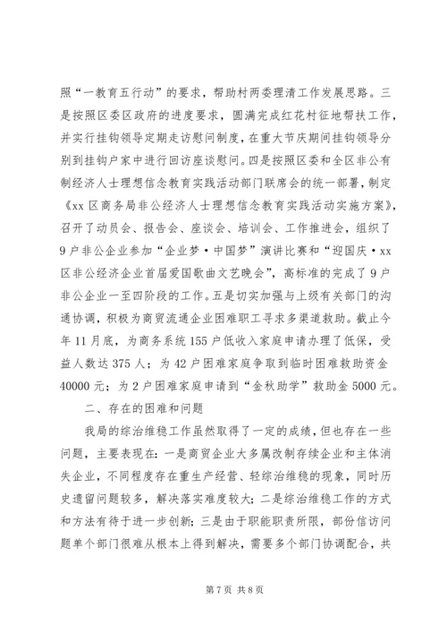 商务局综治维稳工作汇报.docx