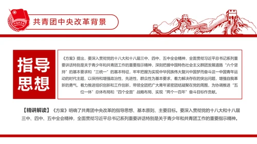 共青团中央改革方案学习教育党课PPT模板