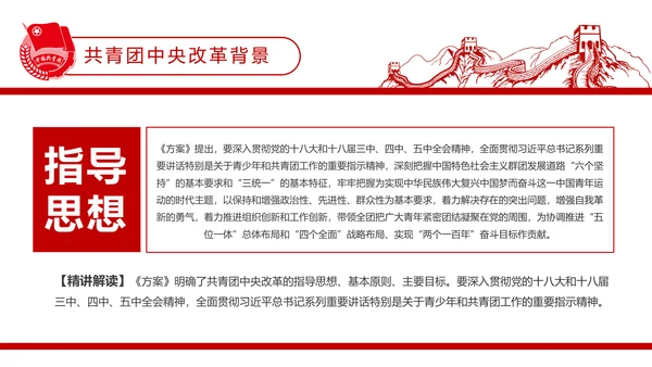 共青团中央改革方案学习教育党课PPT模板