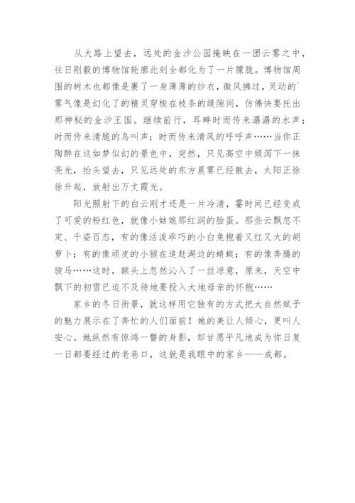 我的家乡成都作文500字.docx