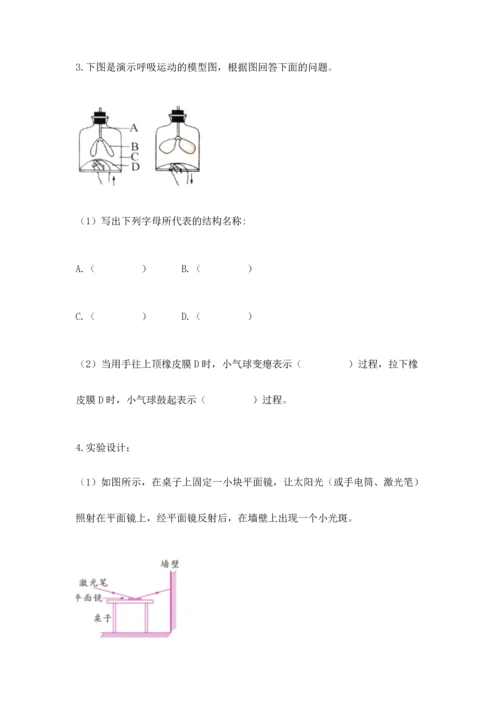 教科版科学四年级上册期末测试卷含答案下载.docx