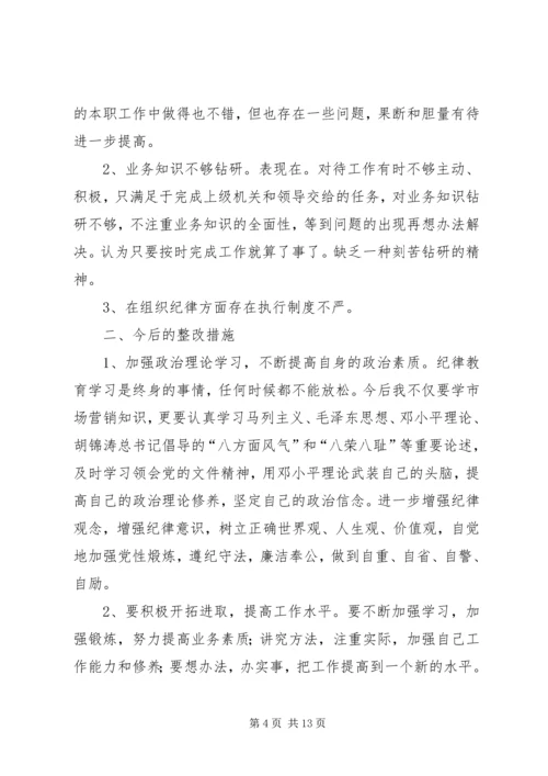 思想作风纪律整顿个人分析报告.docx