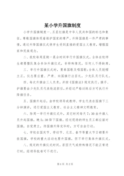 某小学升国旗制度.docx