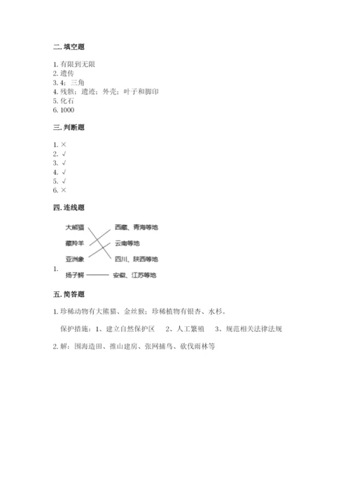 教科版六年级下册科学期末测试卷审定版.docx