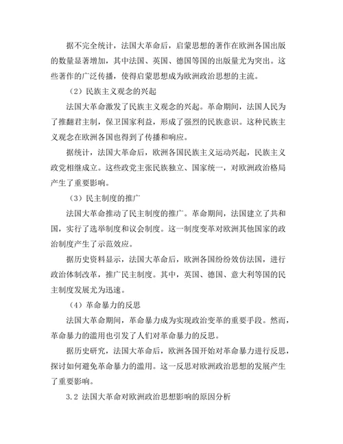 法国大革命对欧洲政治思想的冲击