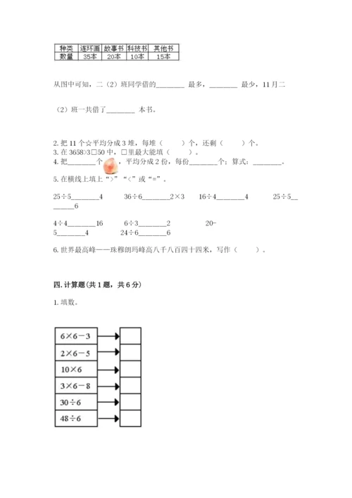 小学二年级下册数学期末测试卷附答案（综合题）.docx