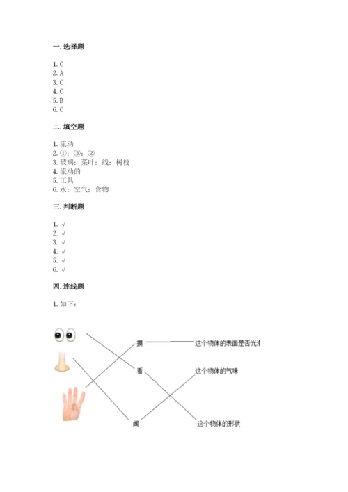 教科版小学科学一年级下册期末测试卷【word】.docx