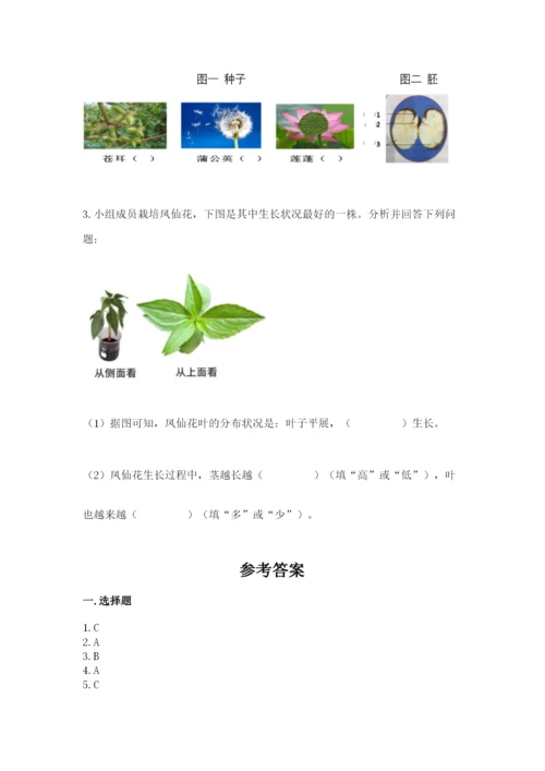 科学四年级下册第一单元植物的生长变化测试卷精品【夺冠】.docx