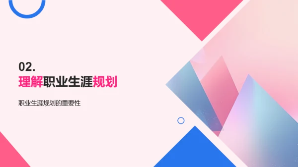 蓝粉简约风大学生职业生涯规划
