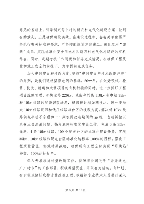 电力局综合工作计划.docx