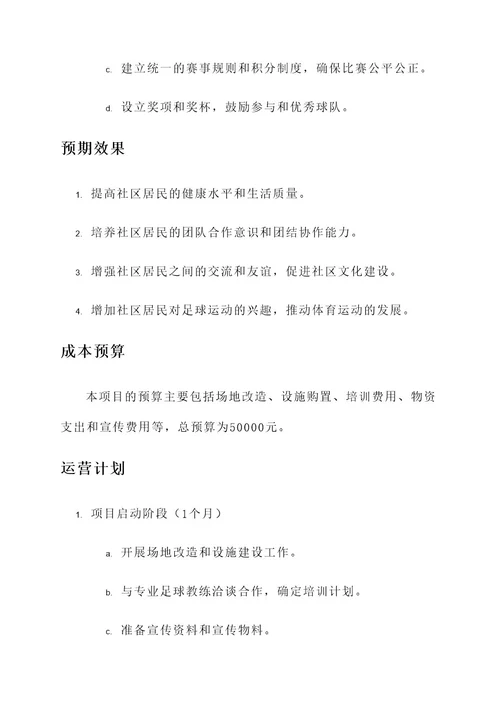 足球进社区策划书