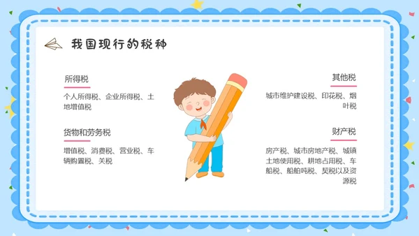 蓝色水彩卡通小学生税法宣传说课PPT宣传宣讲