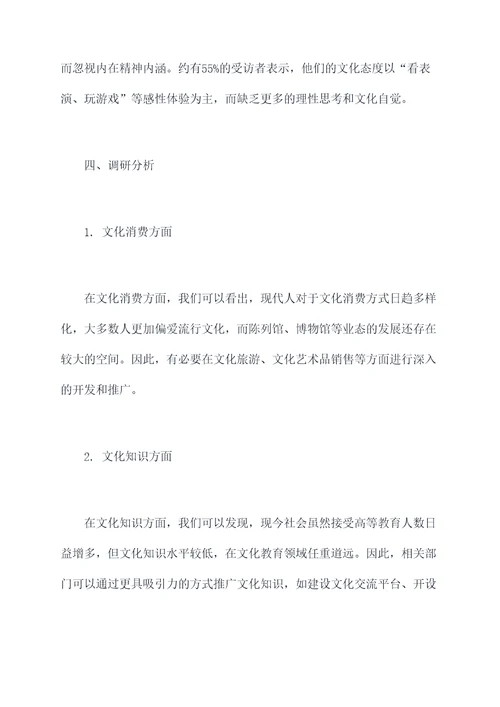 文化类调研报告