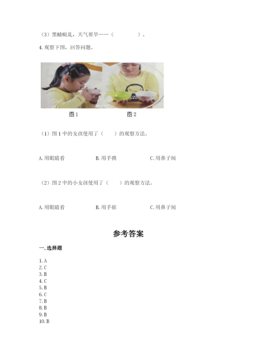 教科版科学二年级上册期末考试试卷附参考答案（典型题）.docx