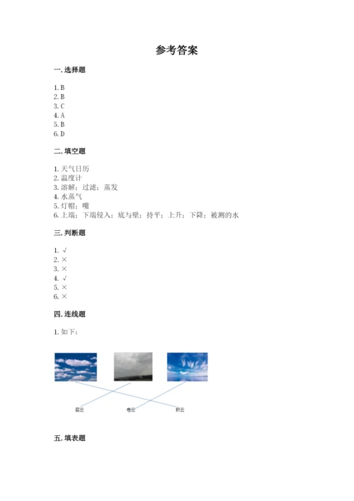 教科版小学三年级上册科学期末测试卷含答案【夺分金卷】.docx