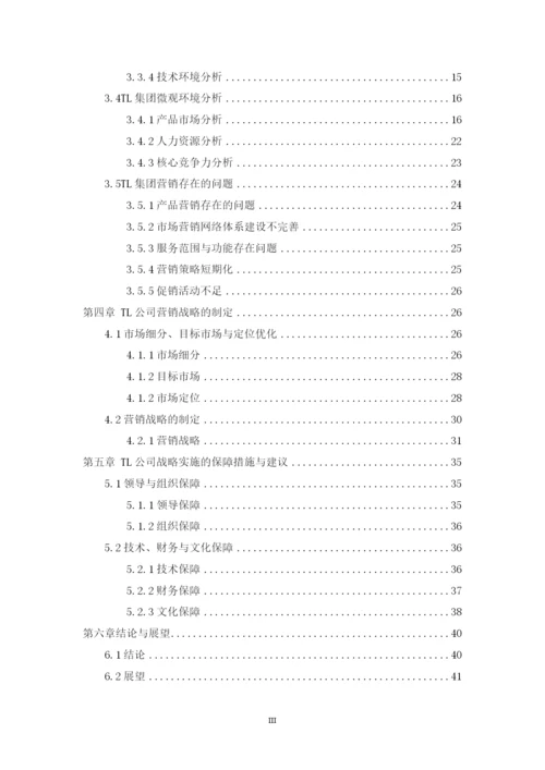 王凯的论文（TL集团企业营销战略研究）.docx