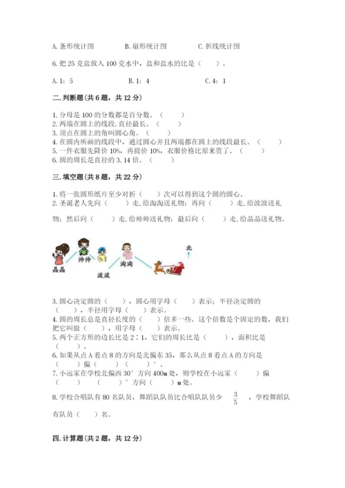 小学数学六年级上册期末卷及完整答案【历年真题】.docx