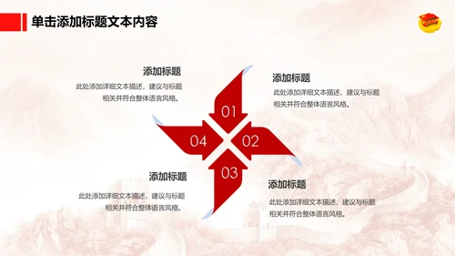 恢弘大气中国共青团团委工作汇报PPT模板
