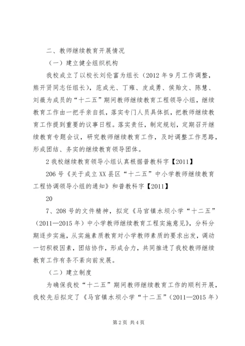市二中继续教育汇报材料.docx