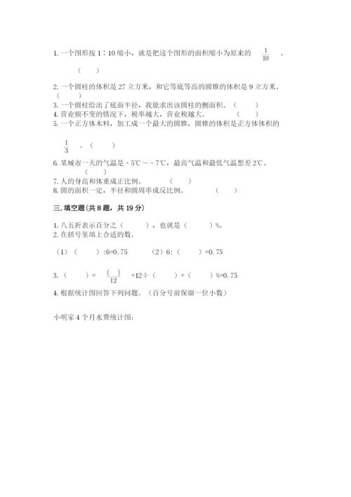 人教版六年级下册数学期末测试卷a4版打印.docx